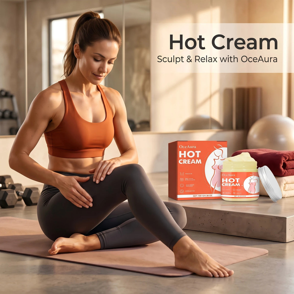 Anti-Cellulite Hot Massage Cream for Body Slimming and Skin Tightening