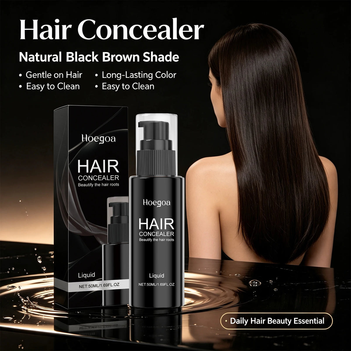 Instant Hair Concealer and Root Cover Up for Thicker Fuller Looking Hair
