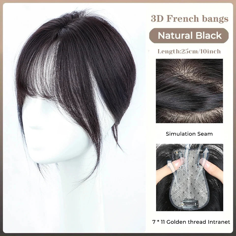 Clip-In Hair Topper Bangs Extension for Natural Volume and Style - 49