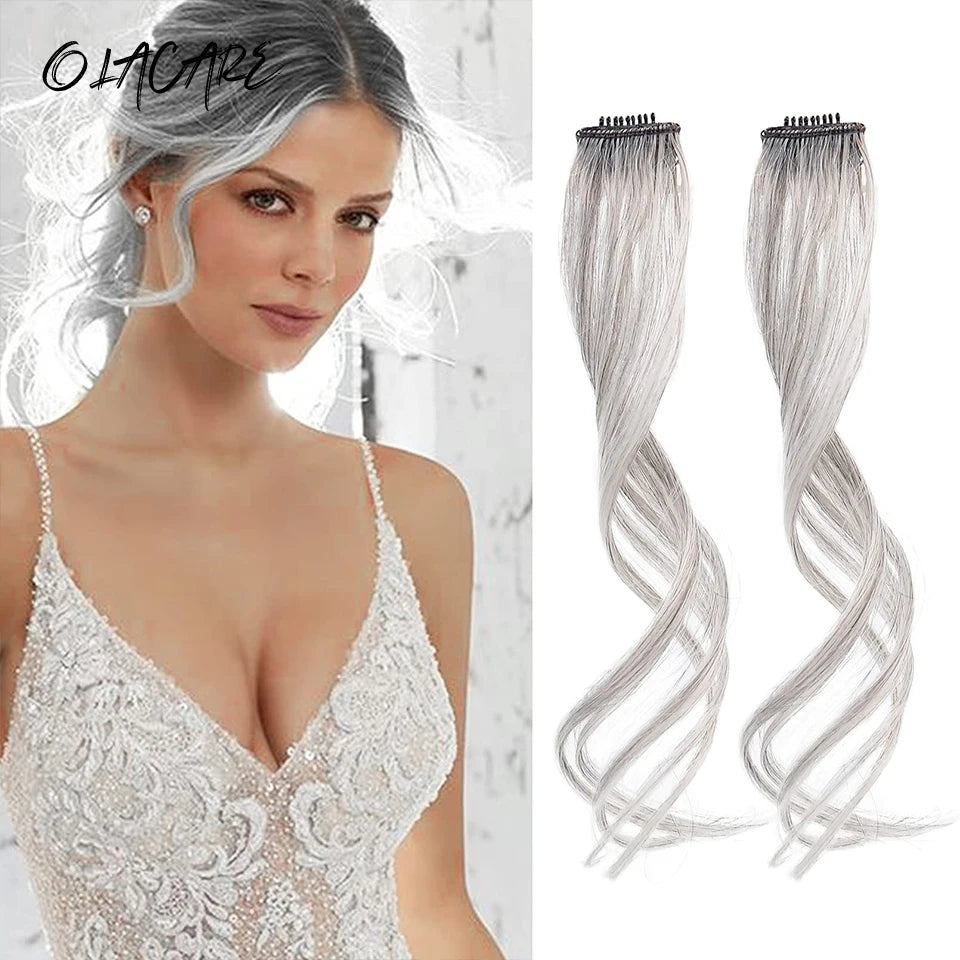 Clip-In Synthetic Hair Side Bangs for Instant Volume - 1