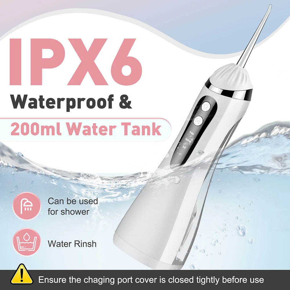 Portable Electric Water Flosser for Deep Teeth Cleaning and Gum Health