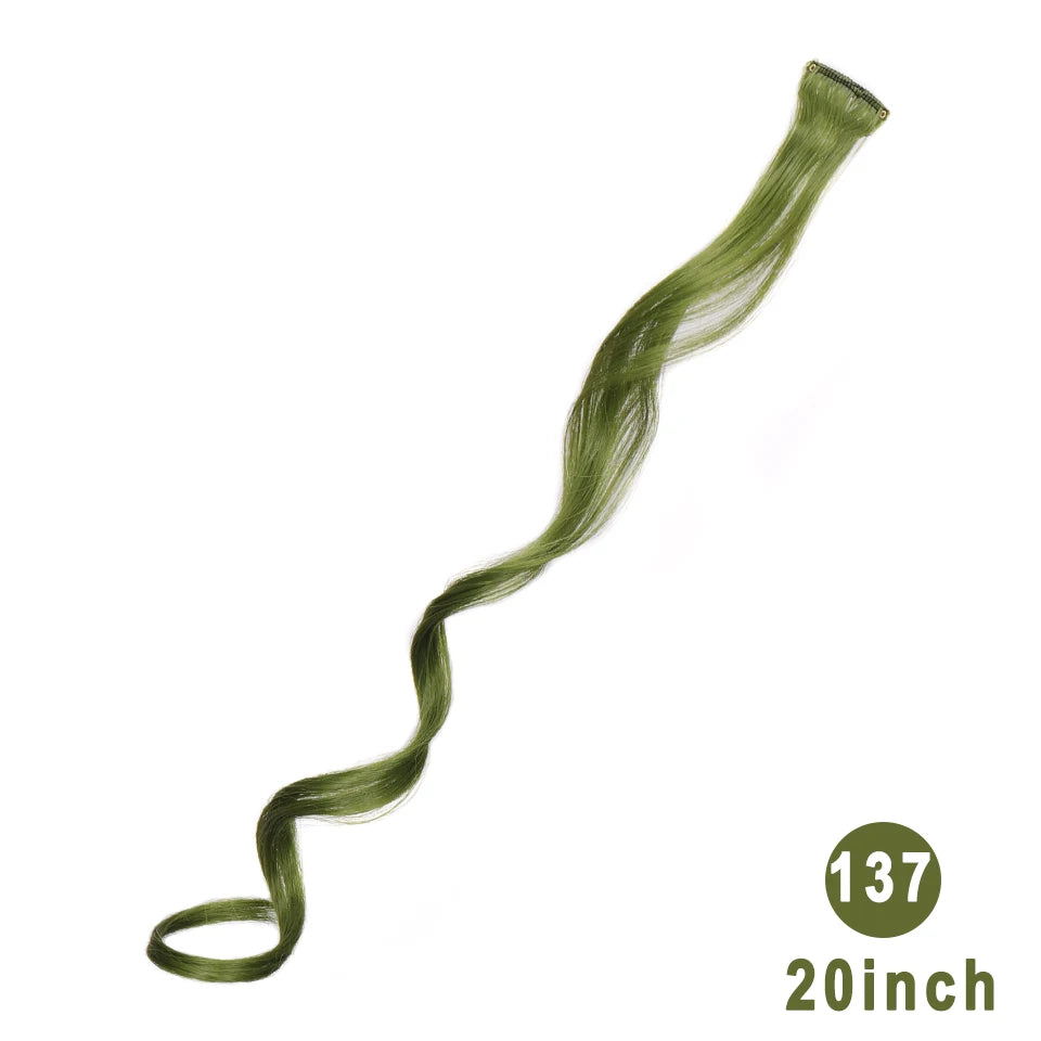 22 Inch Wavy Clip-In Hair Extensions for Daily Style and Parties - 16