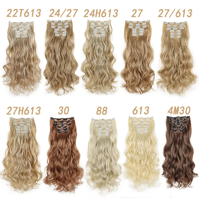 18-Inch Curly Clip-In Hair Extensions for Instant Volume - 3