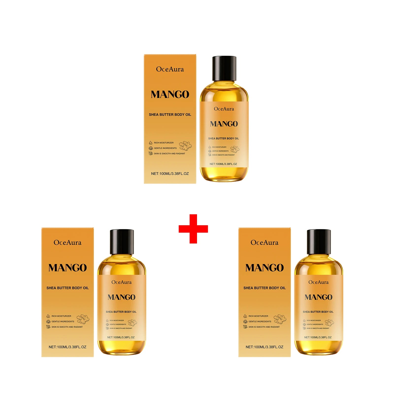 Mango Shea Butter Body Oil for Deep Skin Hydration and Smoothing Rough Skin - 15