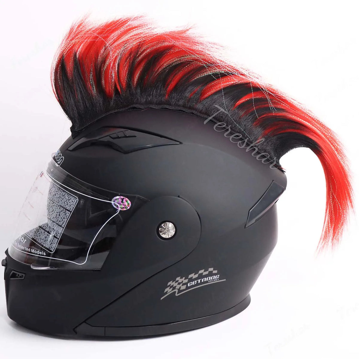 Mohawk Helmet Wig Decoration for Motorcycle and Sports Helmets