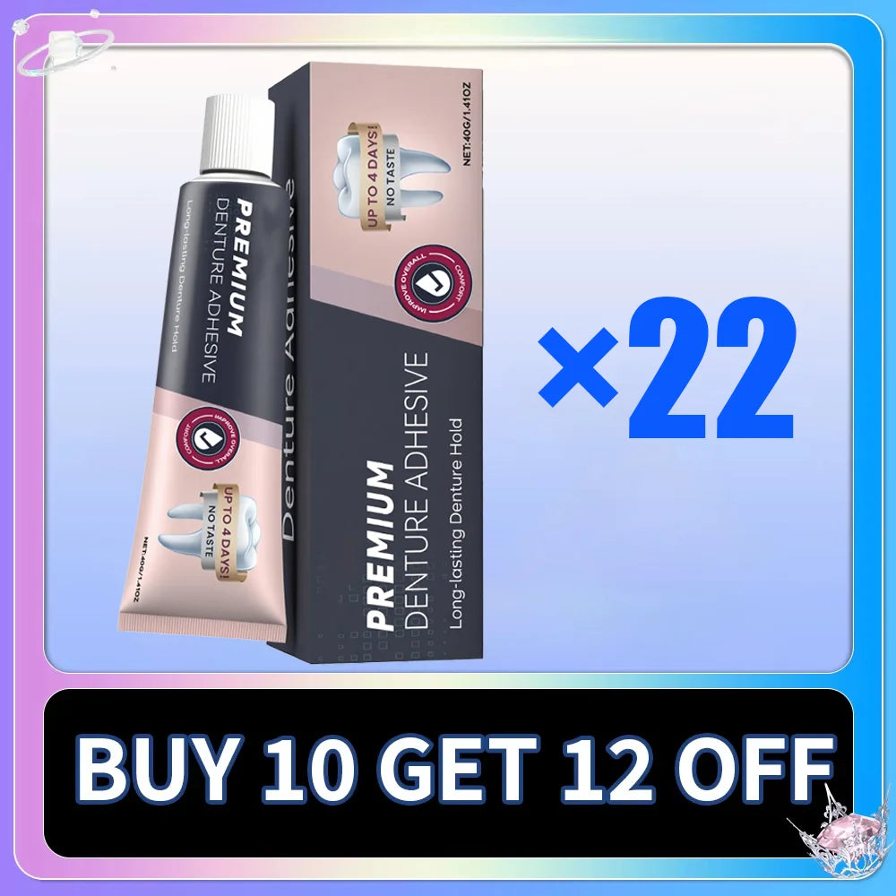 Waterproof Zinc-Free Denture Adhesive for All-Day Strong Grip - 8