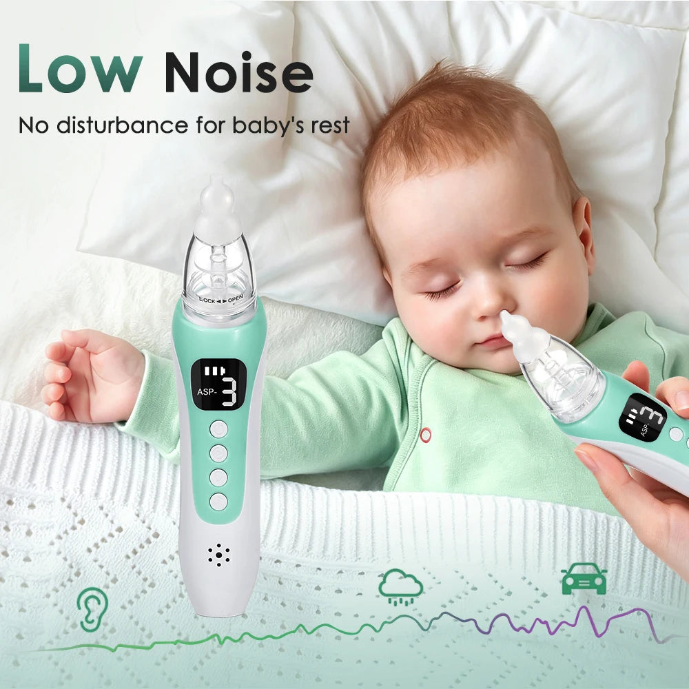 Electric Baby Nasal Aspirator with 3 Suction Levels and Music