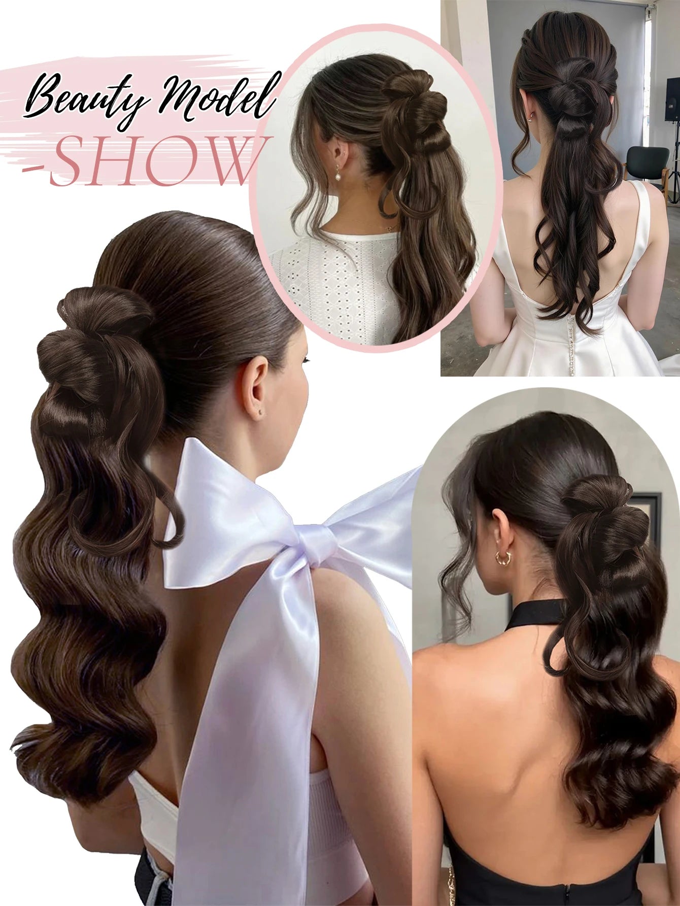 16-Inch Curly Claw Clip Ponytail Hair Extension - 10