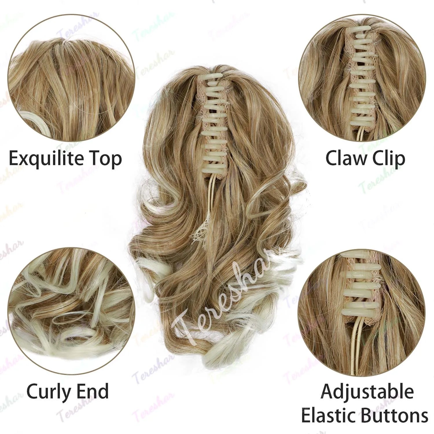 Short Curly Claw Clip Ponytail Hair Extension for Instant Volume - 3