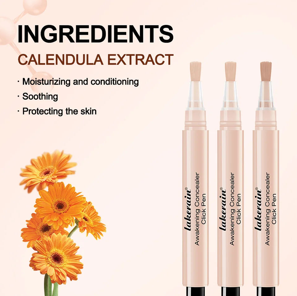 Waterproof Awakening Concealer Click Pen for Natural Brightening Coverage