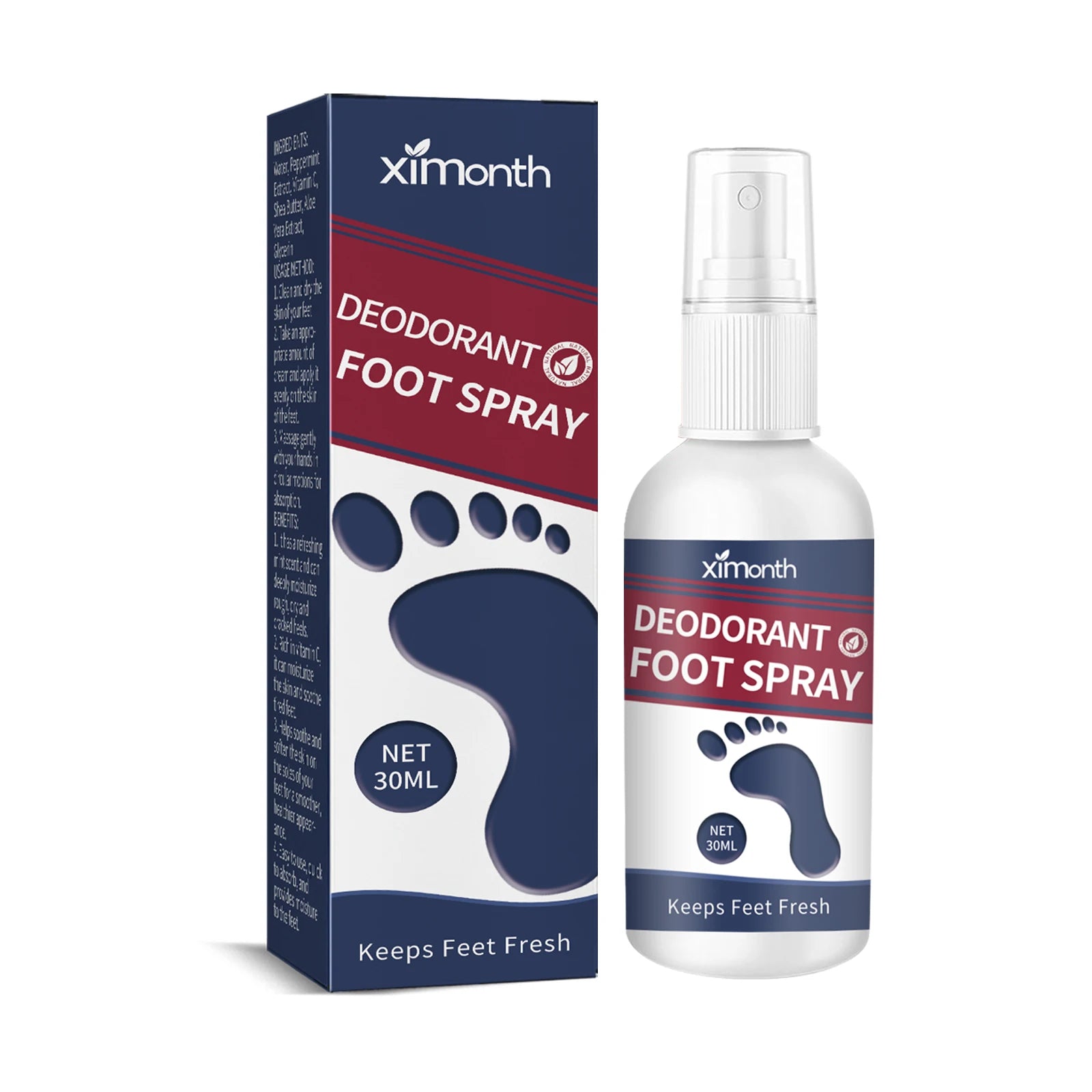 Refreshing Foot Deodorant Spray for Odor Removal and Hydrating Dry Heels - 10