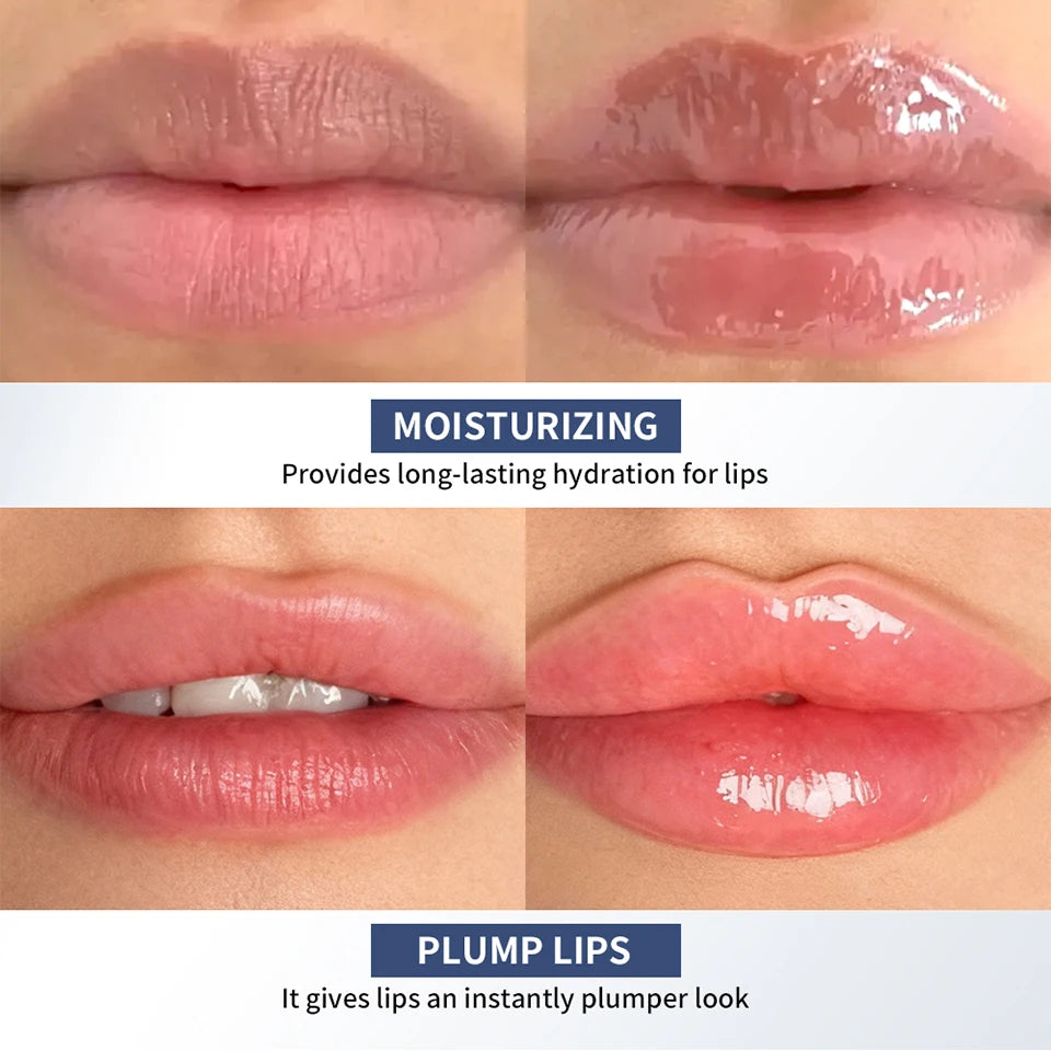 Hydrating Hyaluronic Acid Lip Plumper Oil for Smooth Glossy Finish - 10