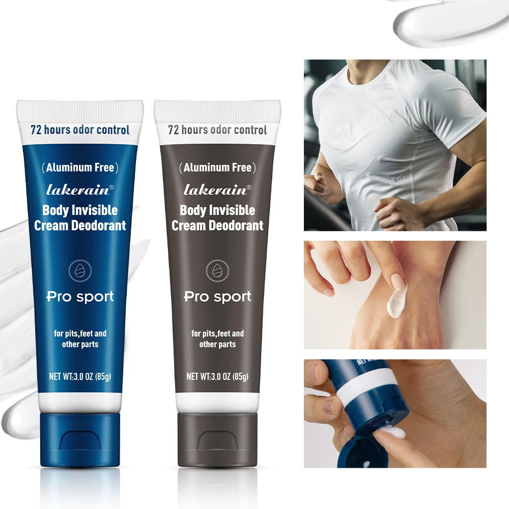 All-Day Invisible Body Deodorant Cream for Full Body Odor Protection