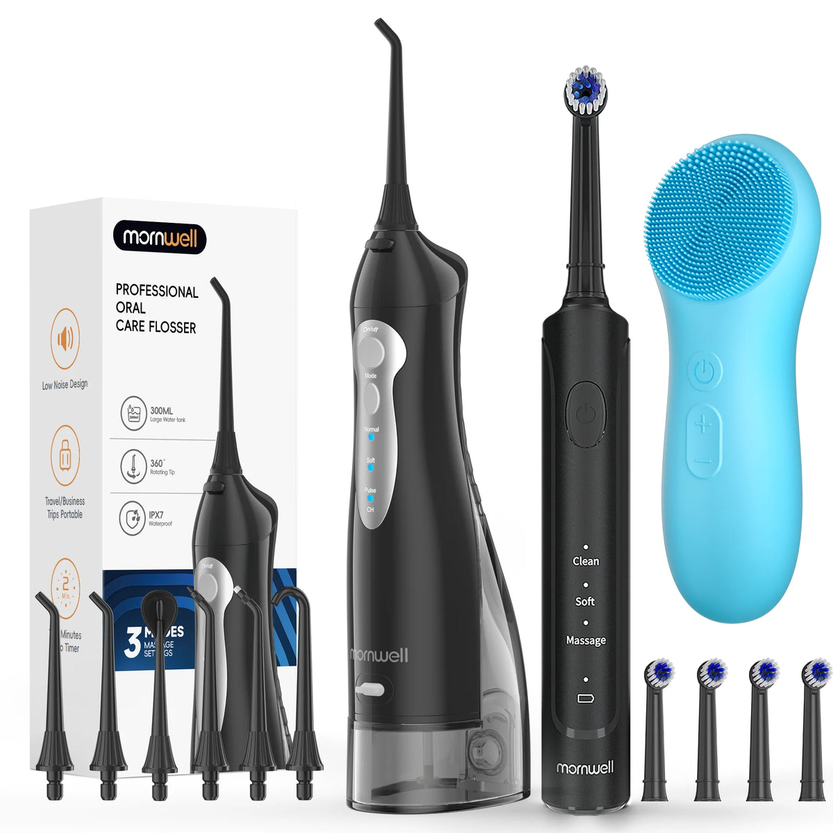 3-in-1 Professional Oral Care Kit with Water Flosser and Toothbrush