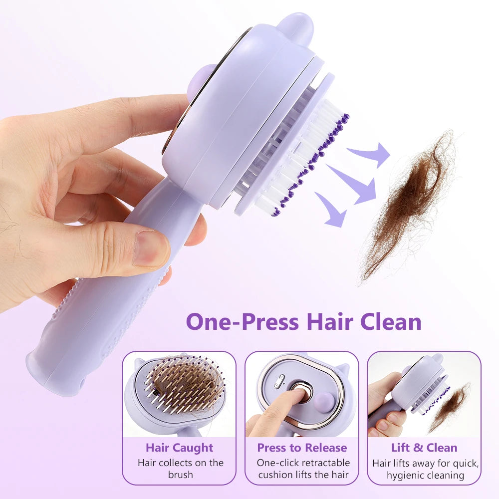 Electric Mist Spray Massage Comb for Detangling and Frizzy Hair Care