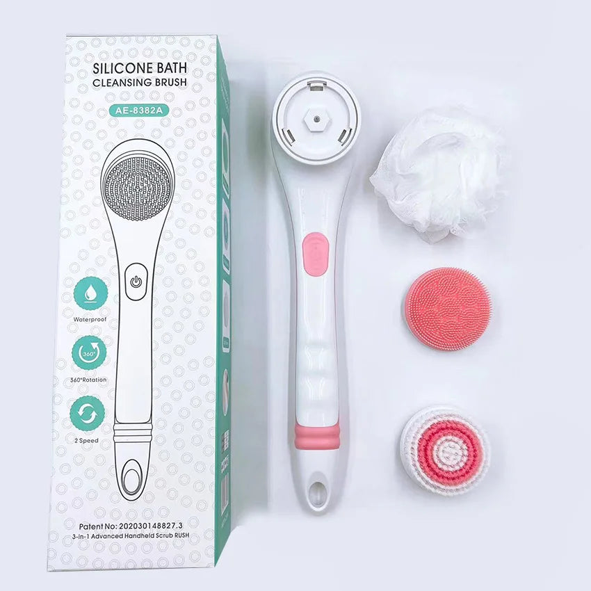 3-in-1 Electric Long Handle Body Brush for Deep Exfoliating and Cleaning - 10