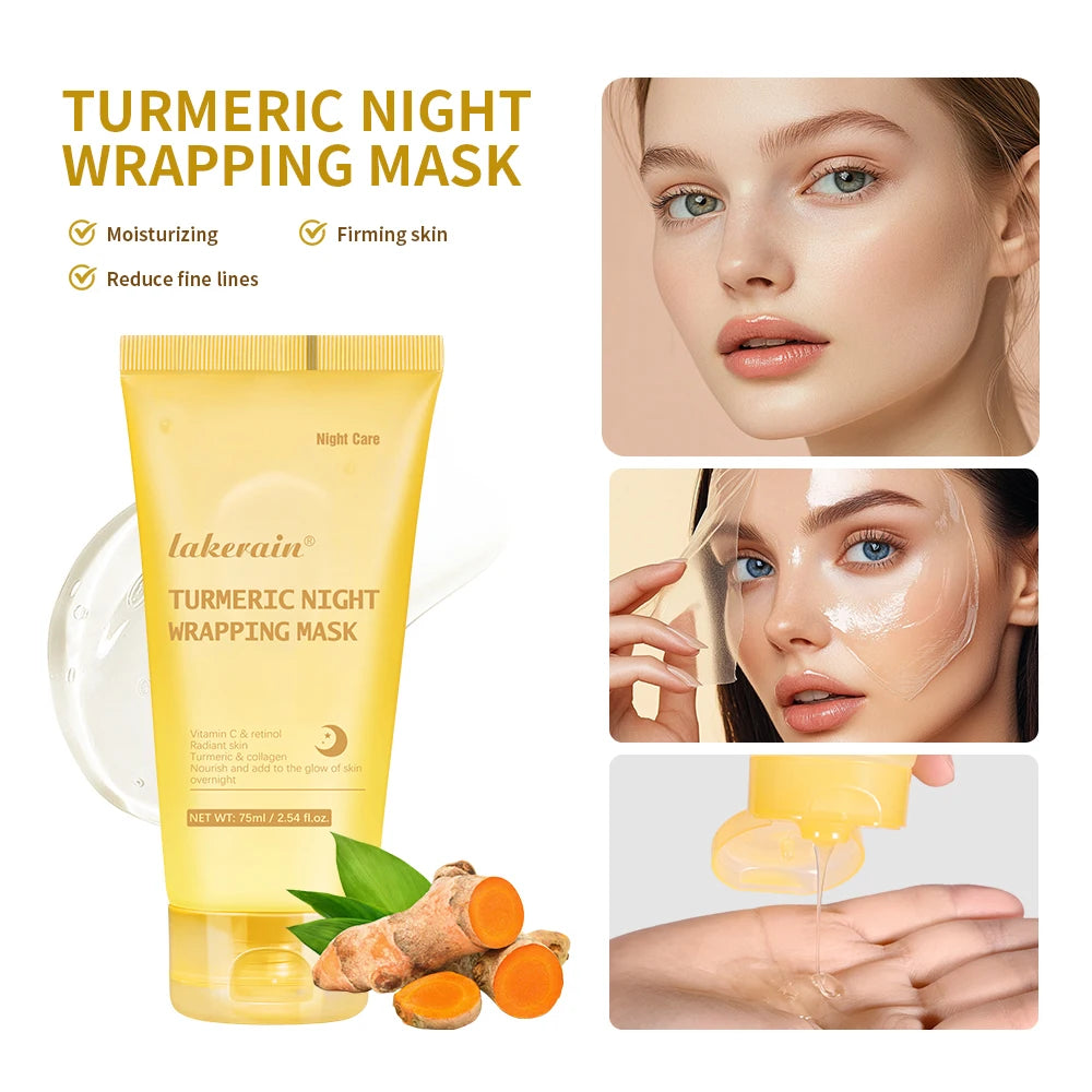 Turmeric Collagen Overnight Peel-Off Face Mask for Glowing Skin - 2