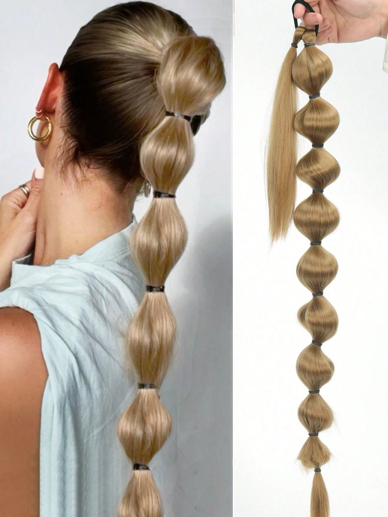 Synthetic Bubble Ponytail Hair Extension for Instant Volume - 12