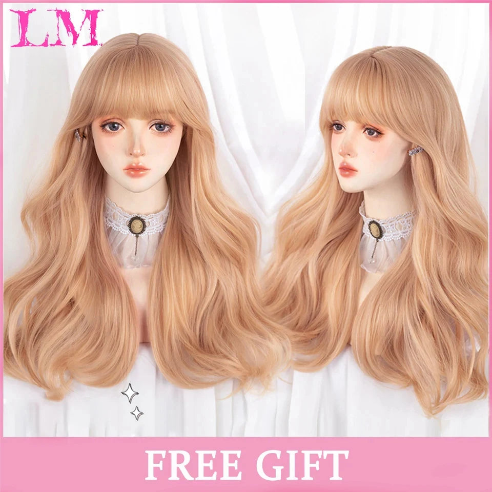 24-Inch Long Pink Cosplay Wig for Costumes - 59