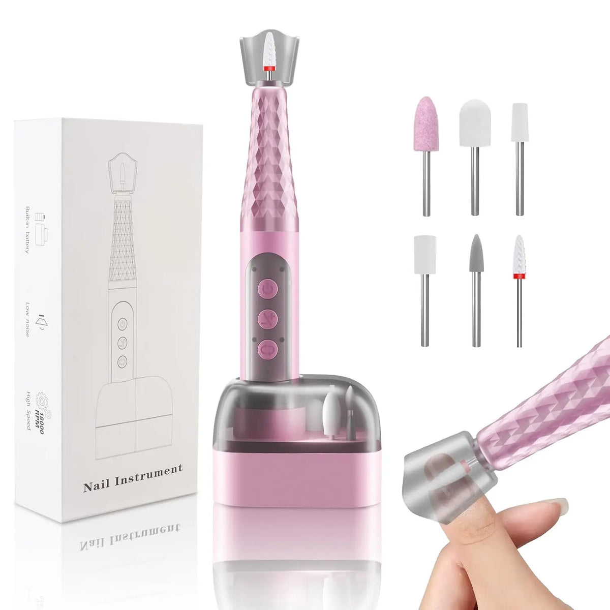 Cordless Electric Nail Drill Kit for Salon-Quality Manicures at Home