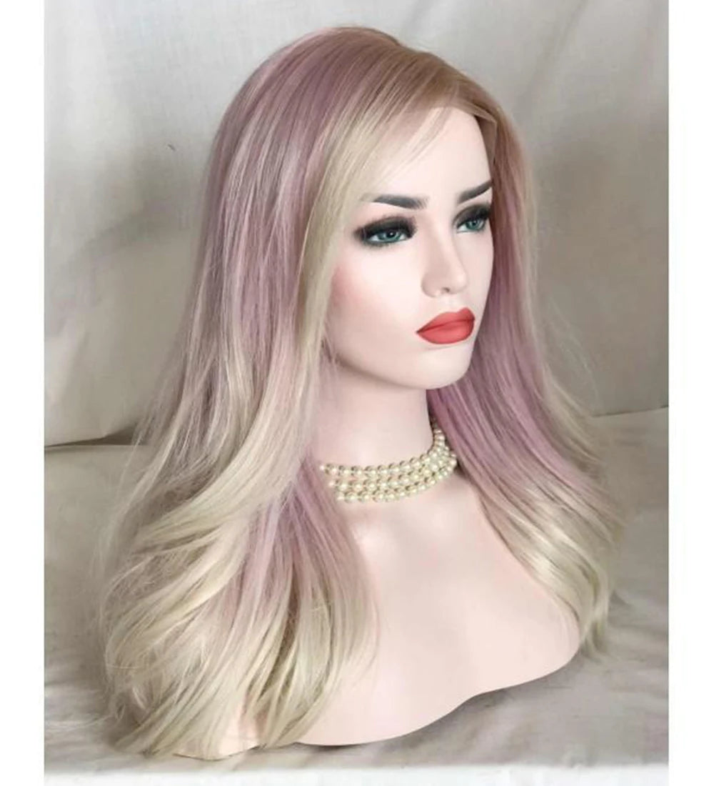 Heat Resistant Ombre Wavy Wig for Daily Wear and Cosplay - 1