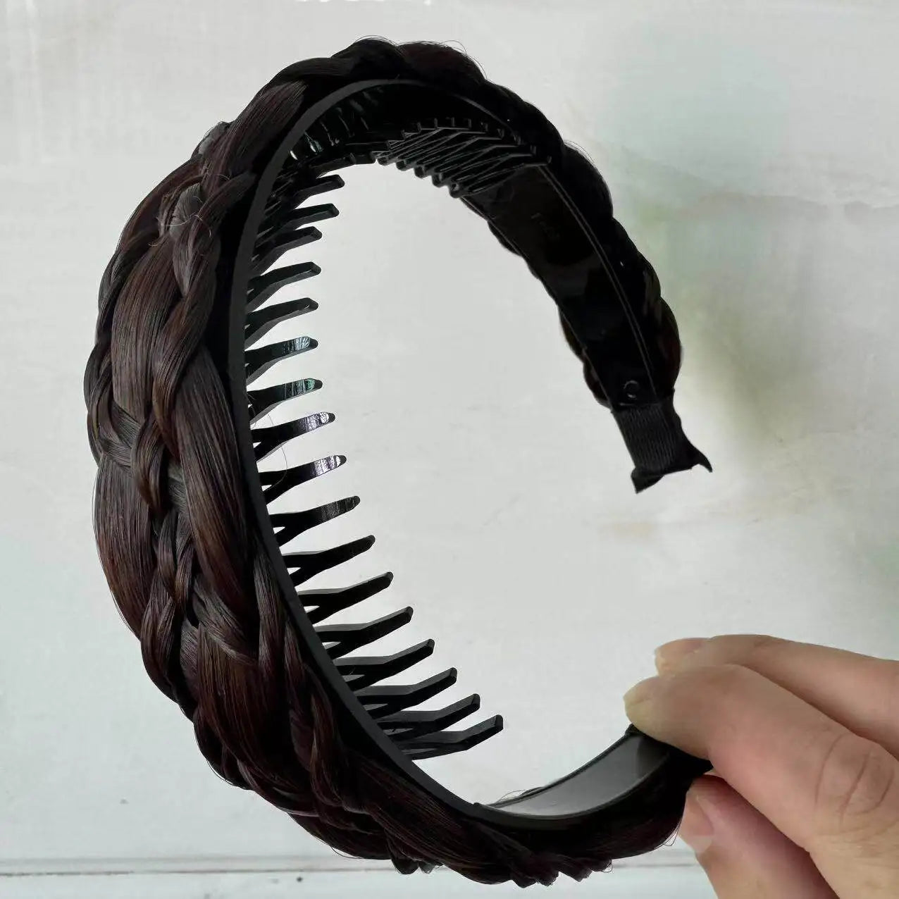 Synthetic Braided Twist Hairband with Teeth for Secure Comfortable Styling - 13