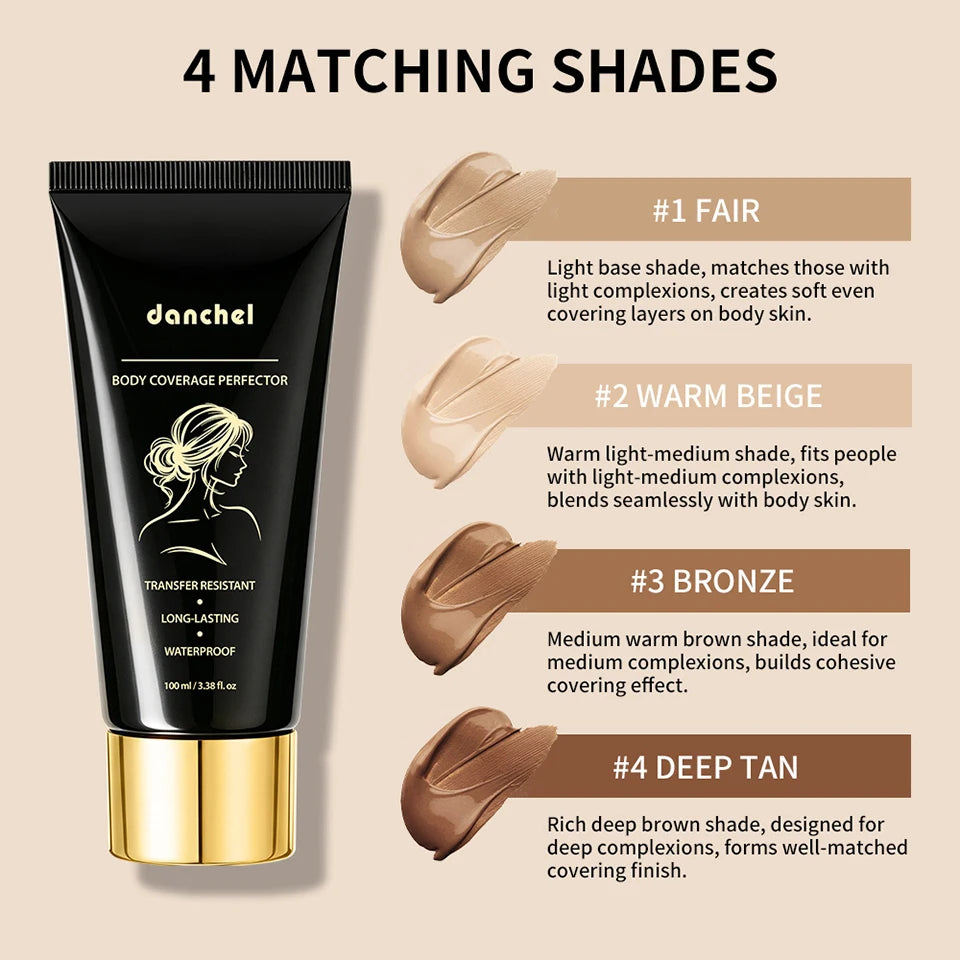 Waterproof Full Coverage Body Concealer for Tattoos Scars and Blemishes