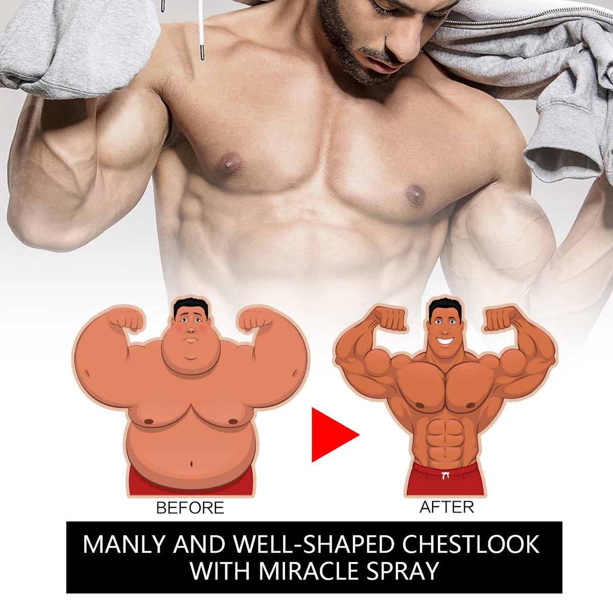 Chest Firming and Gynecomastia Reduction Spray for Men