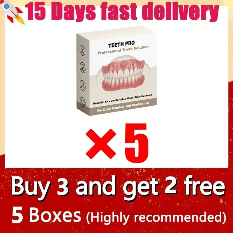 Comfortable Soft Silicone Realistic Dentures for a Bright Confident Smile - 13