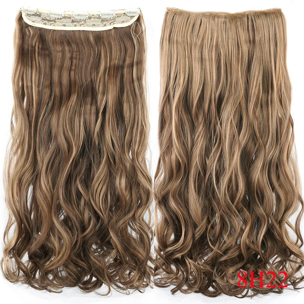 Wavy Clip-In Synthetic Hair Extensions for Instant Volume
