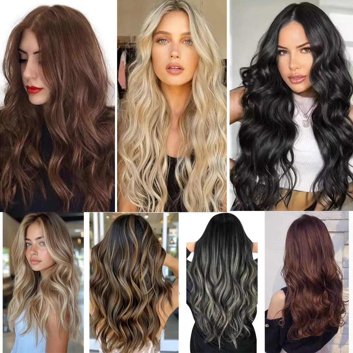 Straight Clip-in Hair Extensions for Instant Length and Volume - 5