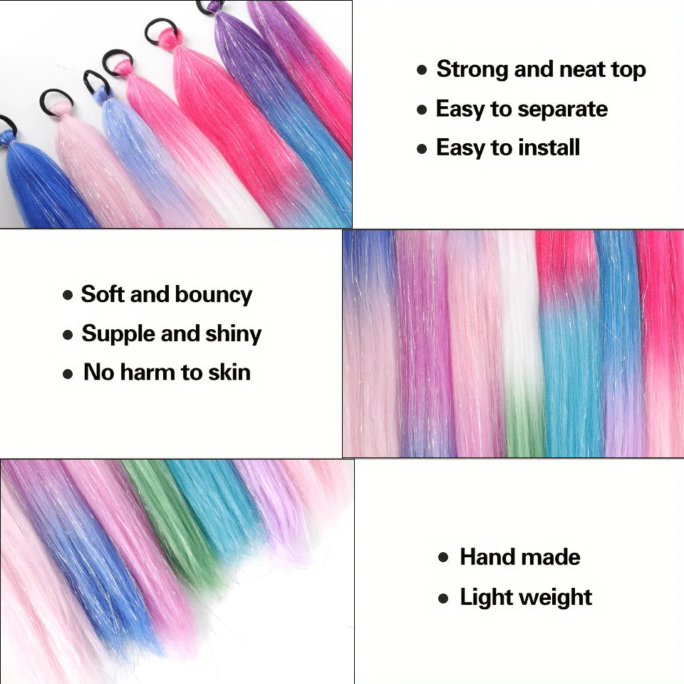 26-Inch Synthetic Hair Extensions for Festivals and Cosplay - 5