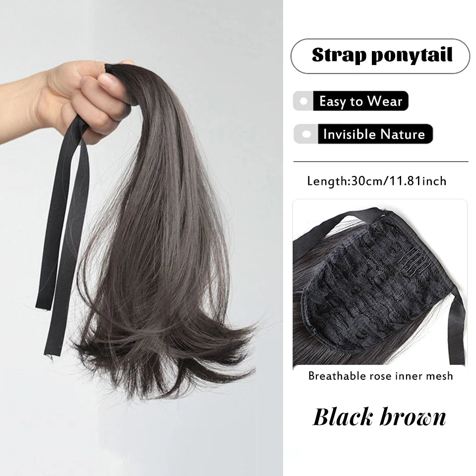 Long Straight Claw Clip Ponytail Extension for Instant Voluminous Hair - 39