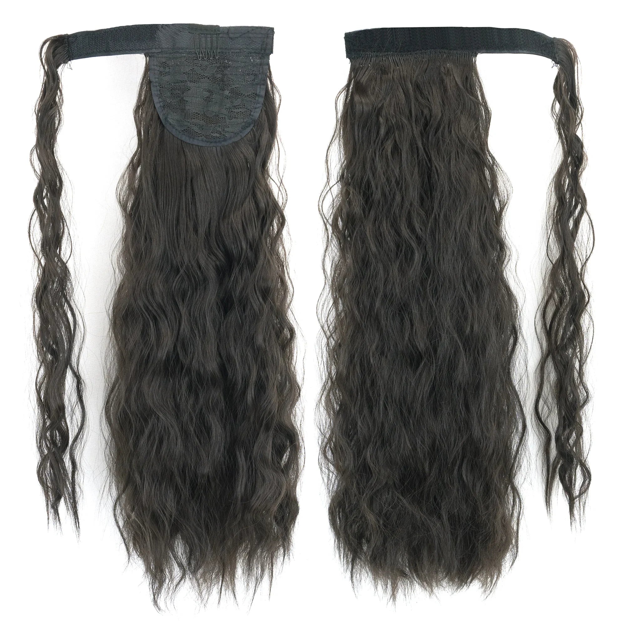 Long Kinky Curly Wrap Around Ponytail Extension for Instant Volume - 4
