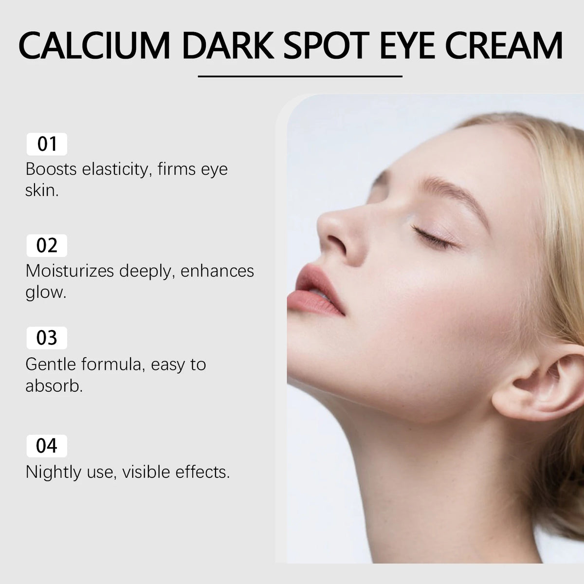 Hydrating Calcium Eye Cream for Dark Circles and Fine Lines