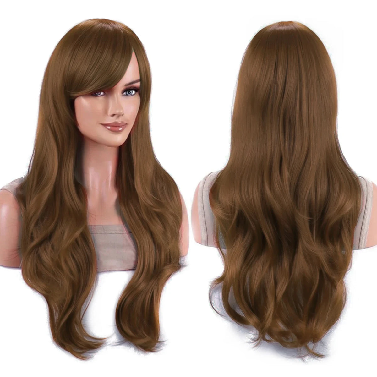 Long Wavy Bright Yellow Cosplay Wig for Anime and Halloween Costumes