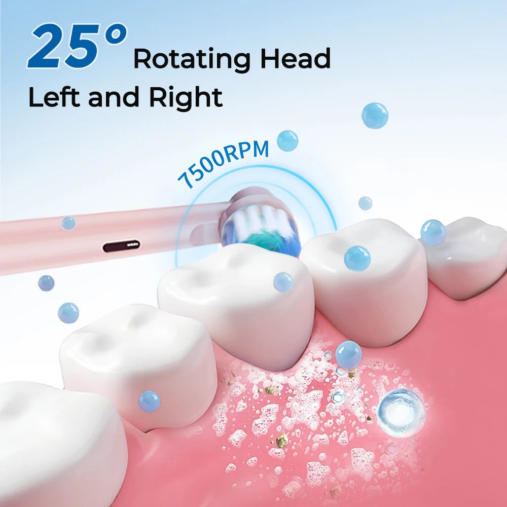 Rechargeable Electric Toothbrush for Kids with Soft Bristles and Timer