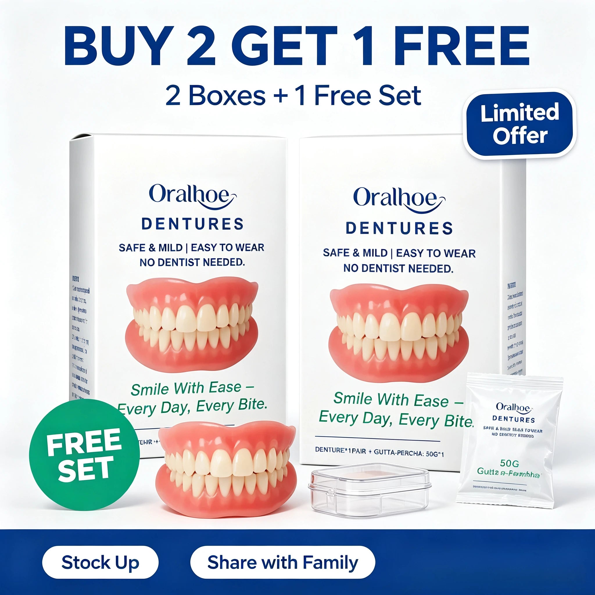 Adjustable Temporary Cosmetic Dentures for a Natural Confident Smile - 8