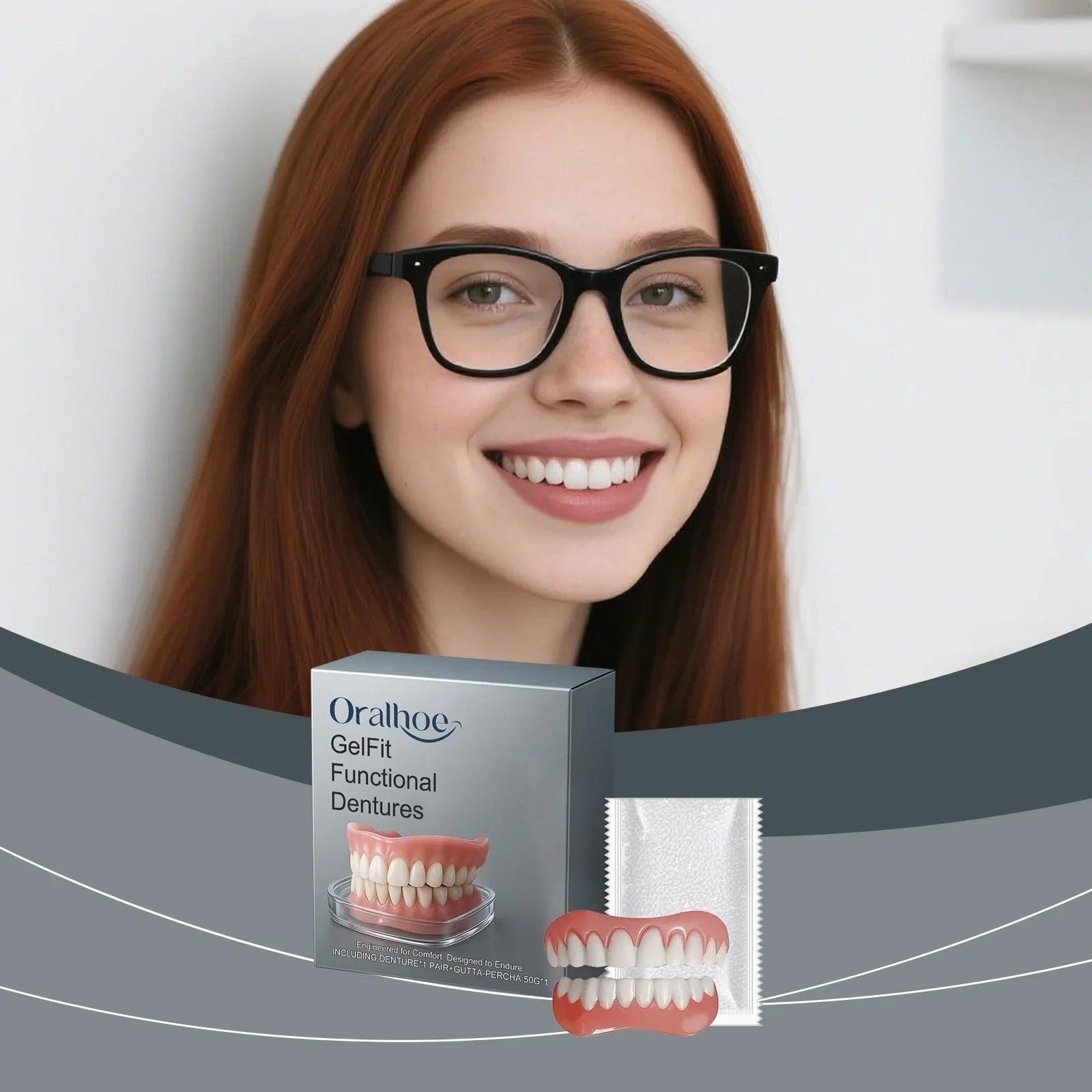 Temporary Cosmetic Denture Kit for Missing Teeth and Smile Restoration - 9