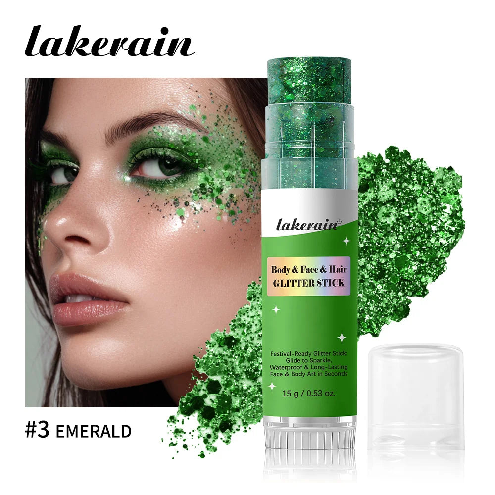 Shimmer Glitter Balm Stick for Face, Hair and Body Makeup - 22