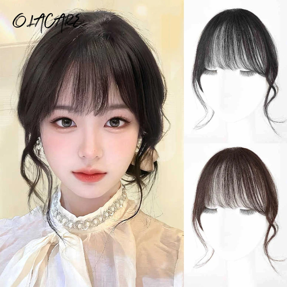 Clip In Air Bangs for Natural Hair Volumizing and Face Framing - 1