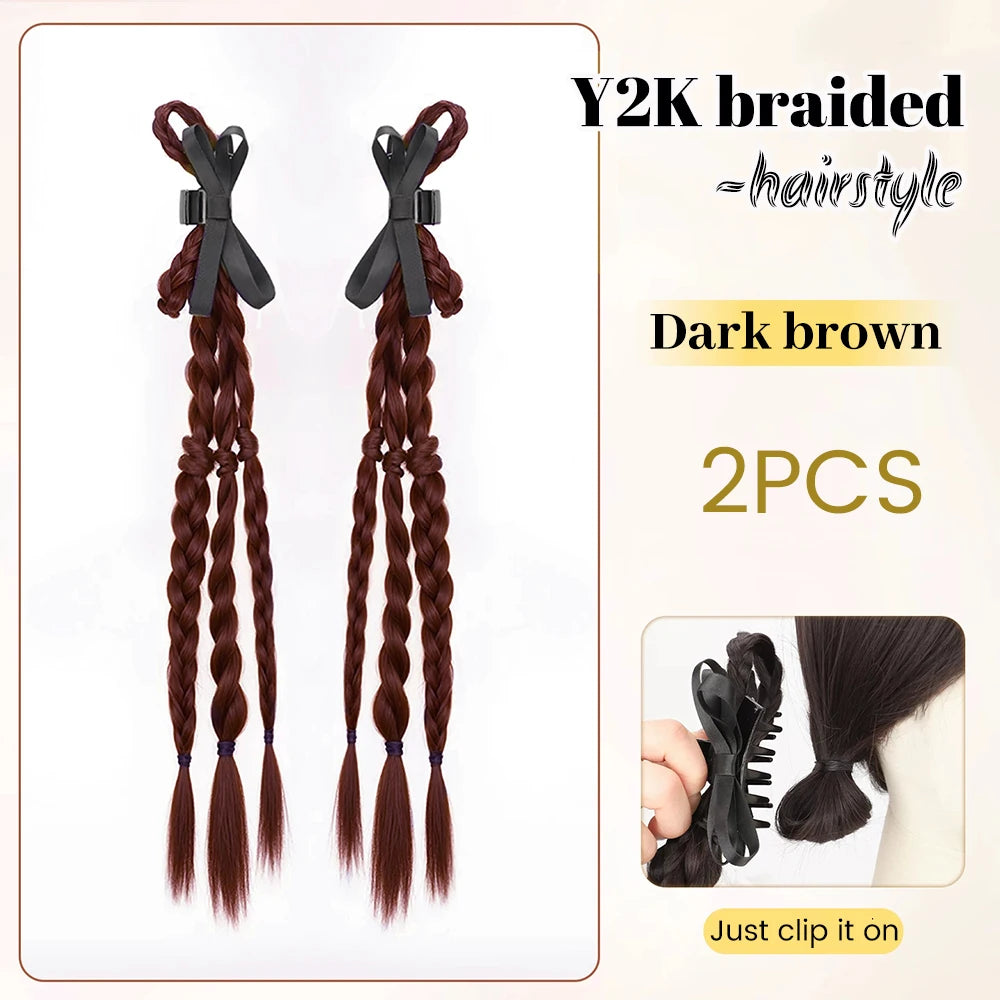 Long Claw Clip-On Braid Ponytail Hair Extension for Daily Styling