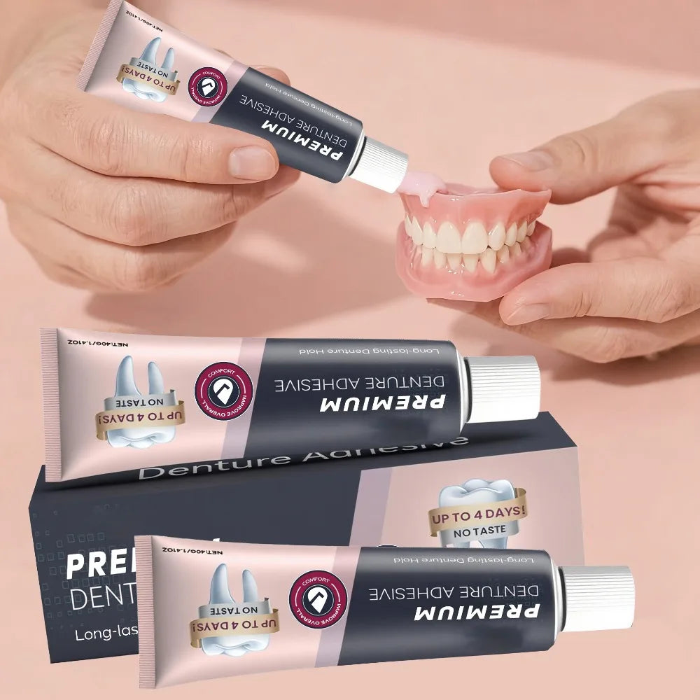 Waterproof Zinc-Free Denture Adhesive for All-Day Strong Grip