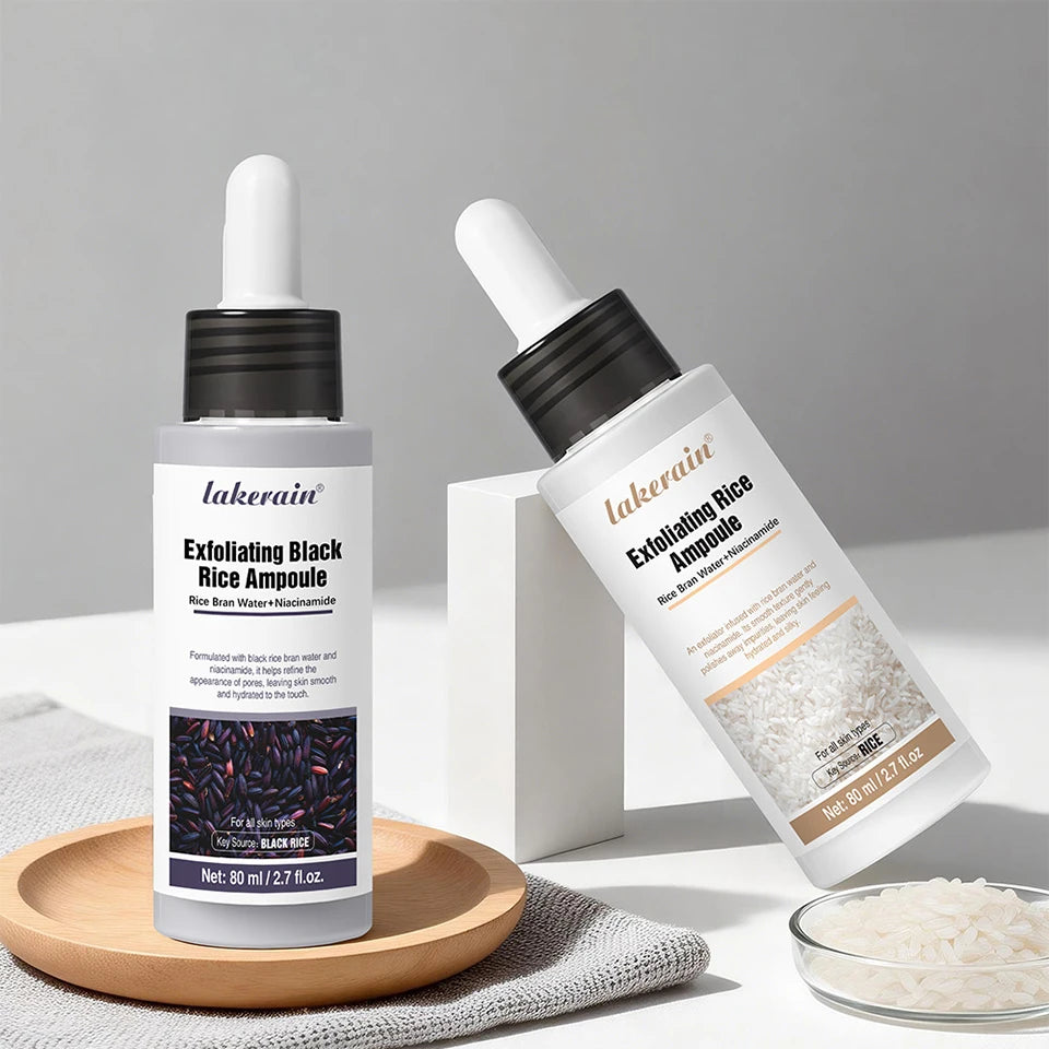Exfoliating Rice Essence Serum for Deep Pore Cleansing and Skin Brightening