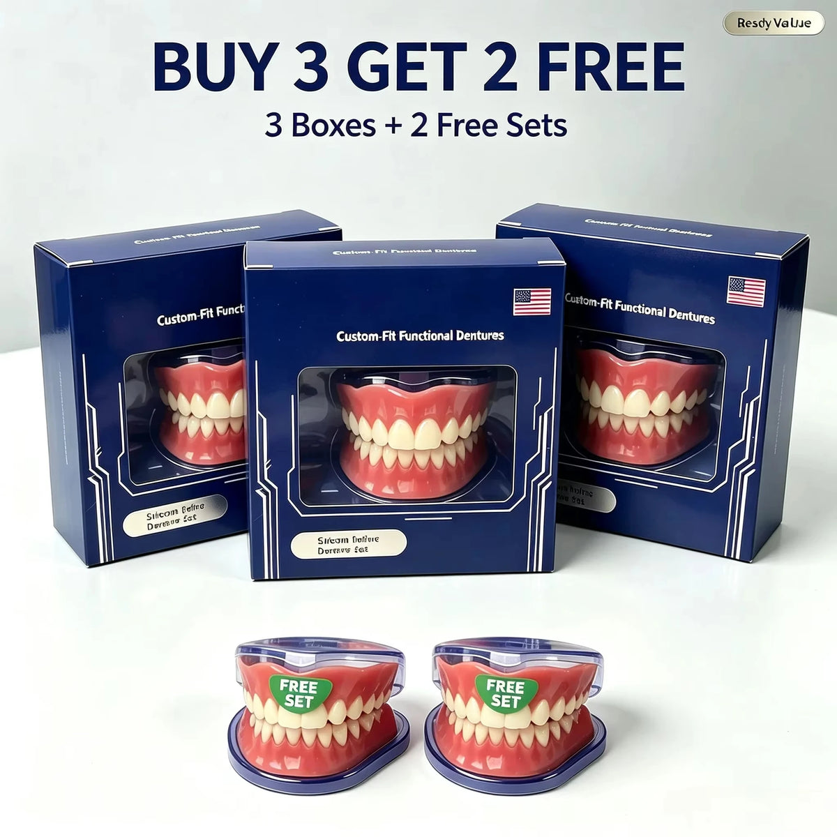Instant Smile Cosmetic Dentures for Natural Looking Teeth and Confidence