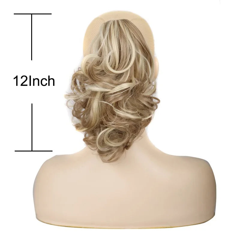 12-Inch Wavy Curly Claw Clip Ponytail Extension