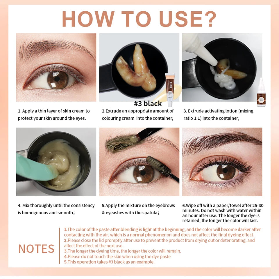 Professional Eyelash and Eyebrow Tinting Kit for Long Lasting Color - 15
