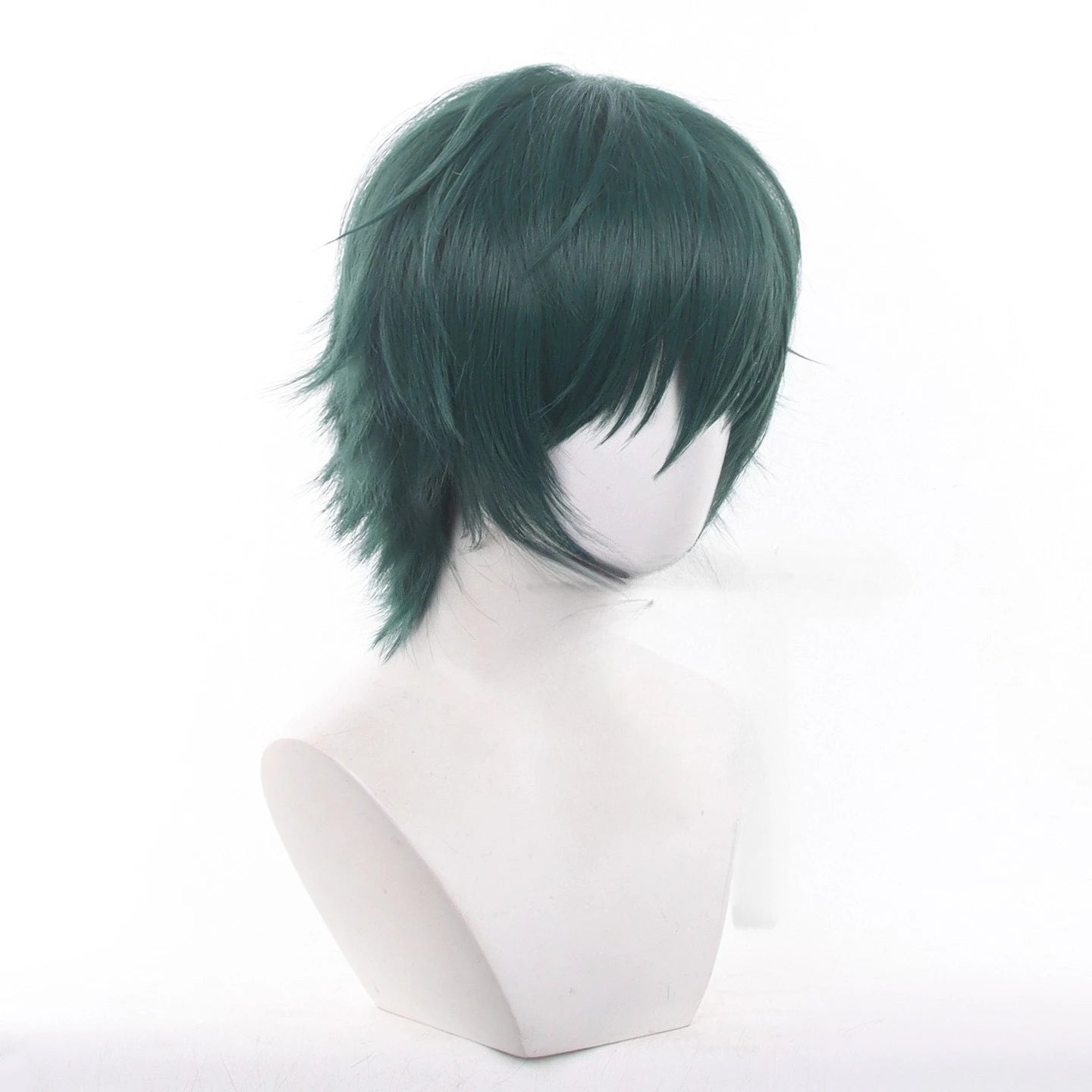 Short Green Cosplay Wig with Glasses for Anime Halloween Costumes - 2