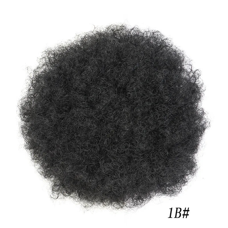 Afro Curly Drawstring Bun Hair Extension - 13