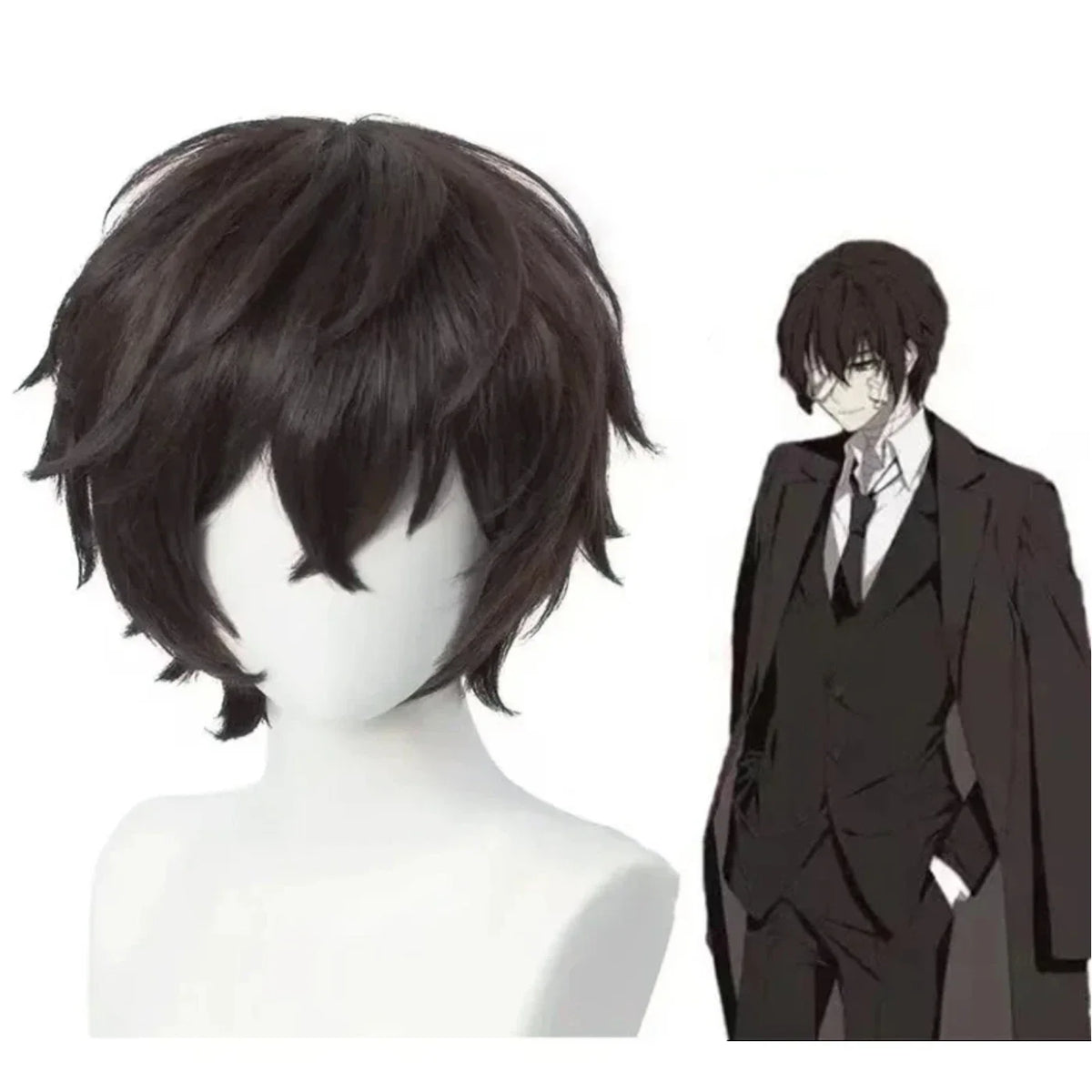 Short Brown Cosplay Wig for Anime Character Styling